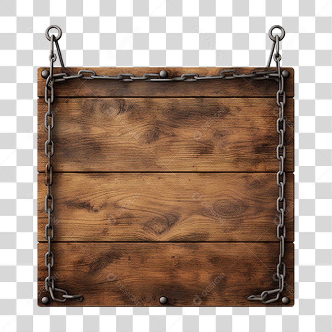 Placa de Madeira Medieval PNG Transparente