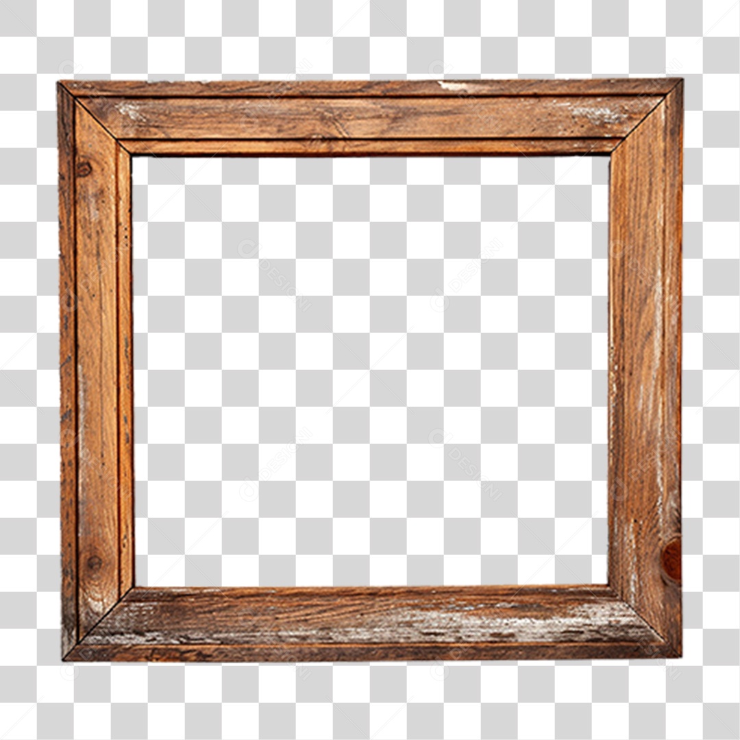 Moldura de Madeira Rústica PNG Transparente