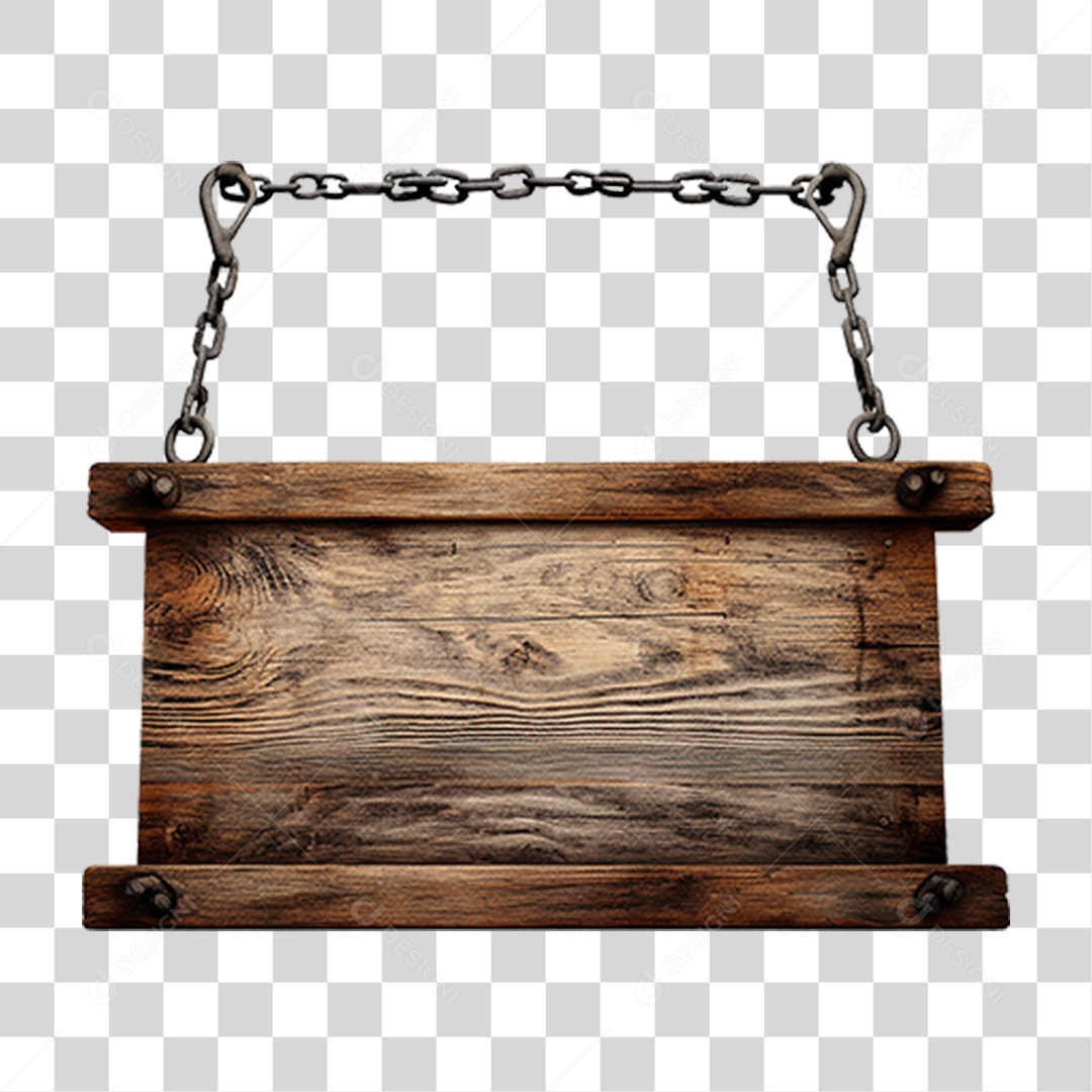 Placa de Madeira Medieval PNG Transparente