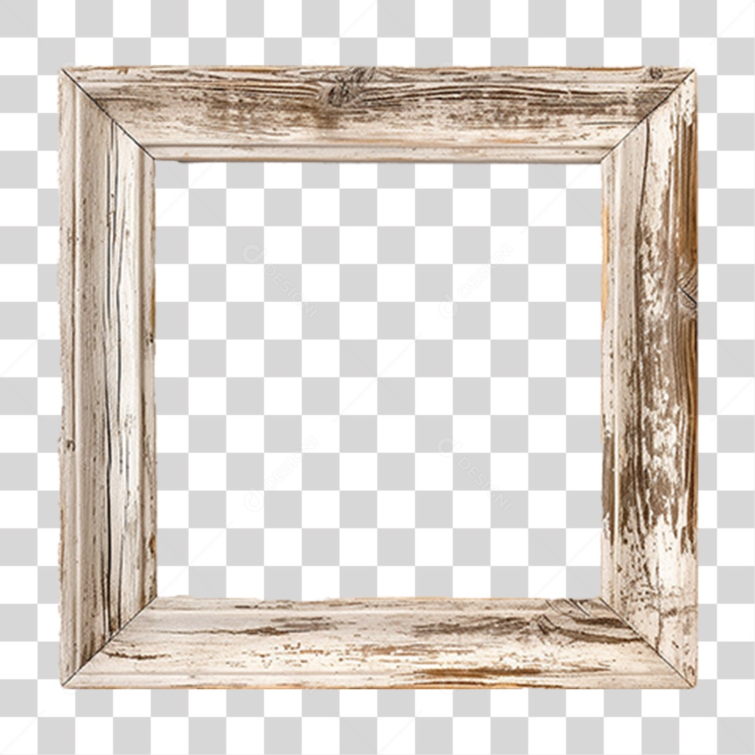 Moldura de Madeira Rústica PNG Transparente