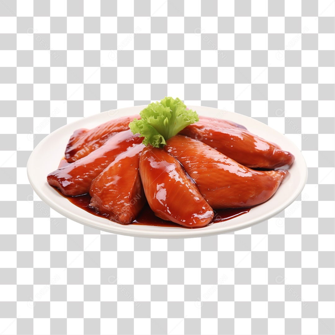 Carnes Assadas em Prato Churrasco PNG Transparente