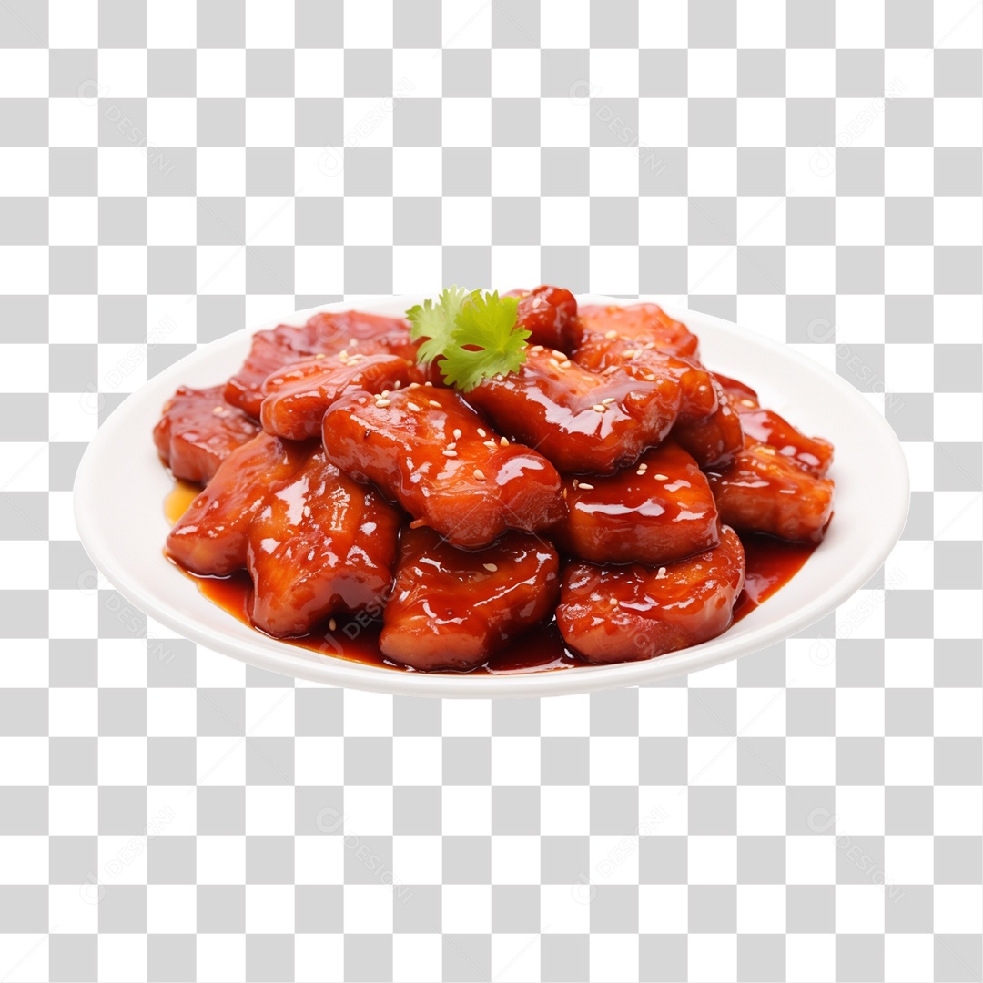 Carnes Assadas em Prato Churrasco PNG Transparente