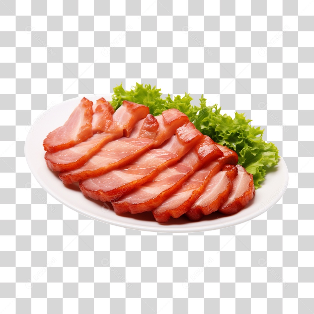 Carnes Assadas em Prato Churrasco PNG Transparente