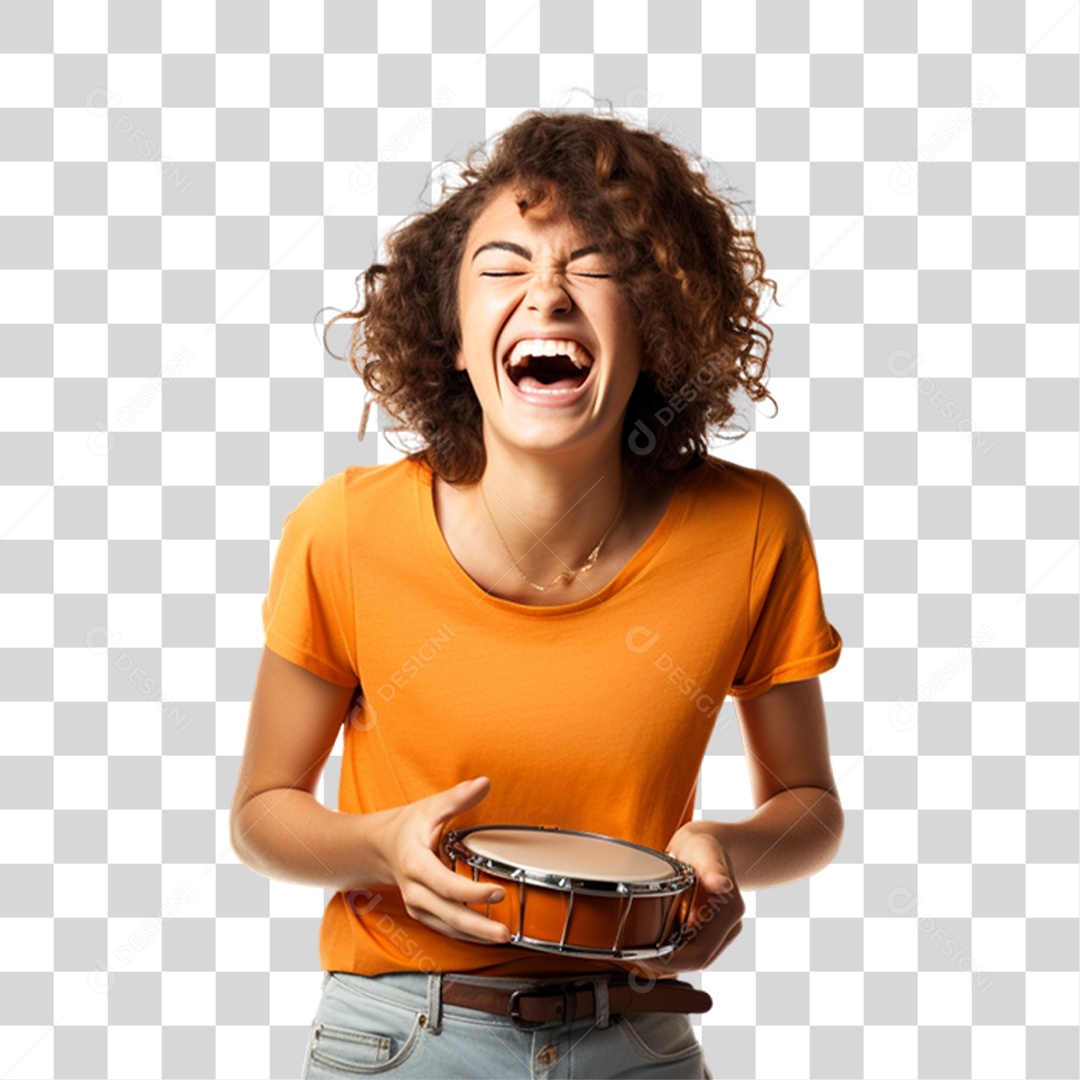 Homem com Instrumentos Para Carnaval PNG Transparente