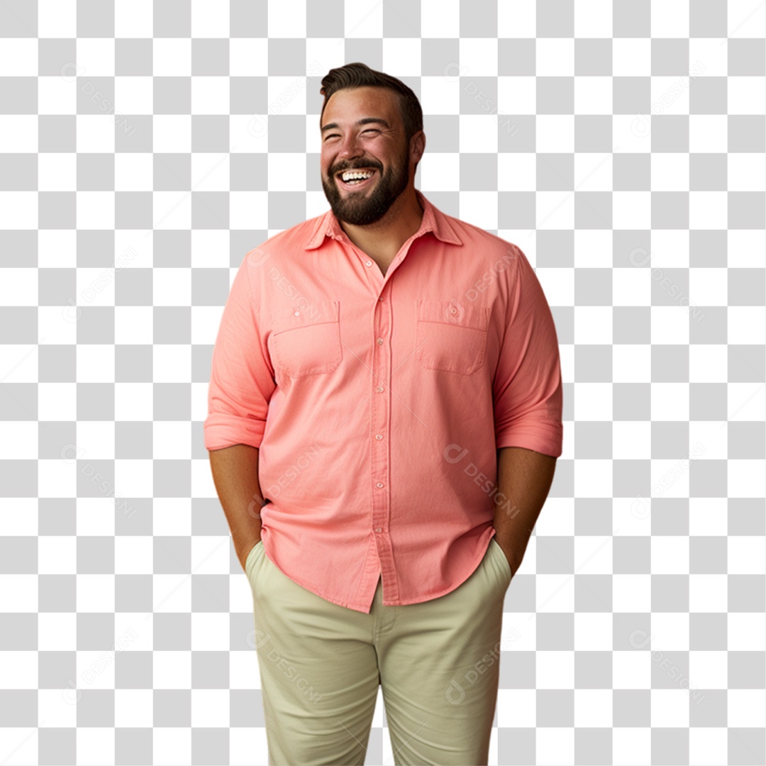 Homem Sorrindo Alegre PNG Transparente