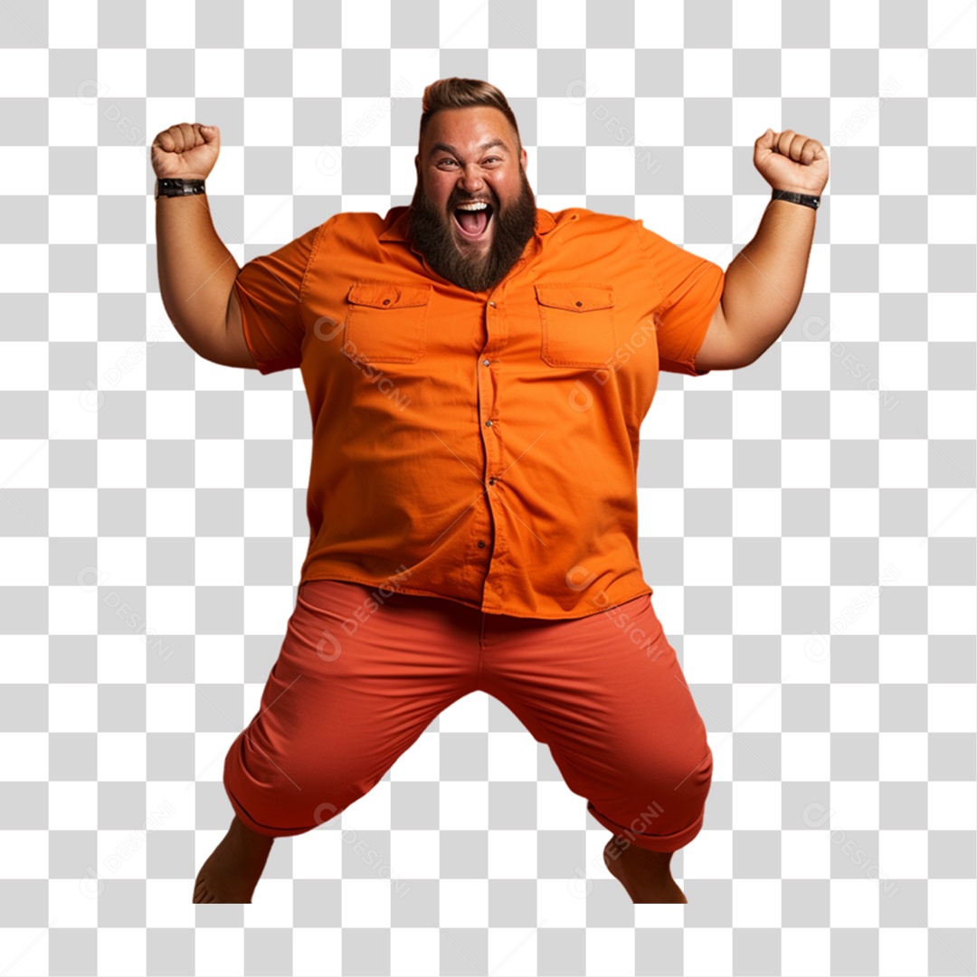 Homem Legre Pulando PNG Transparente