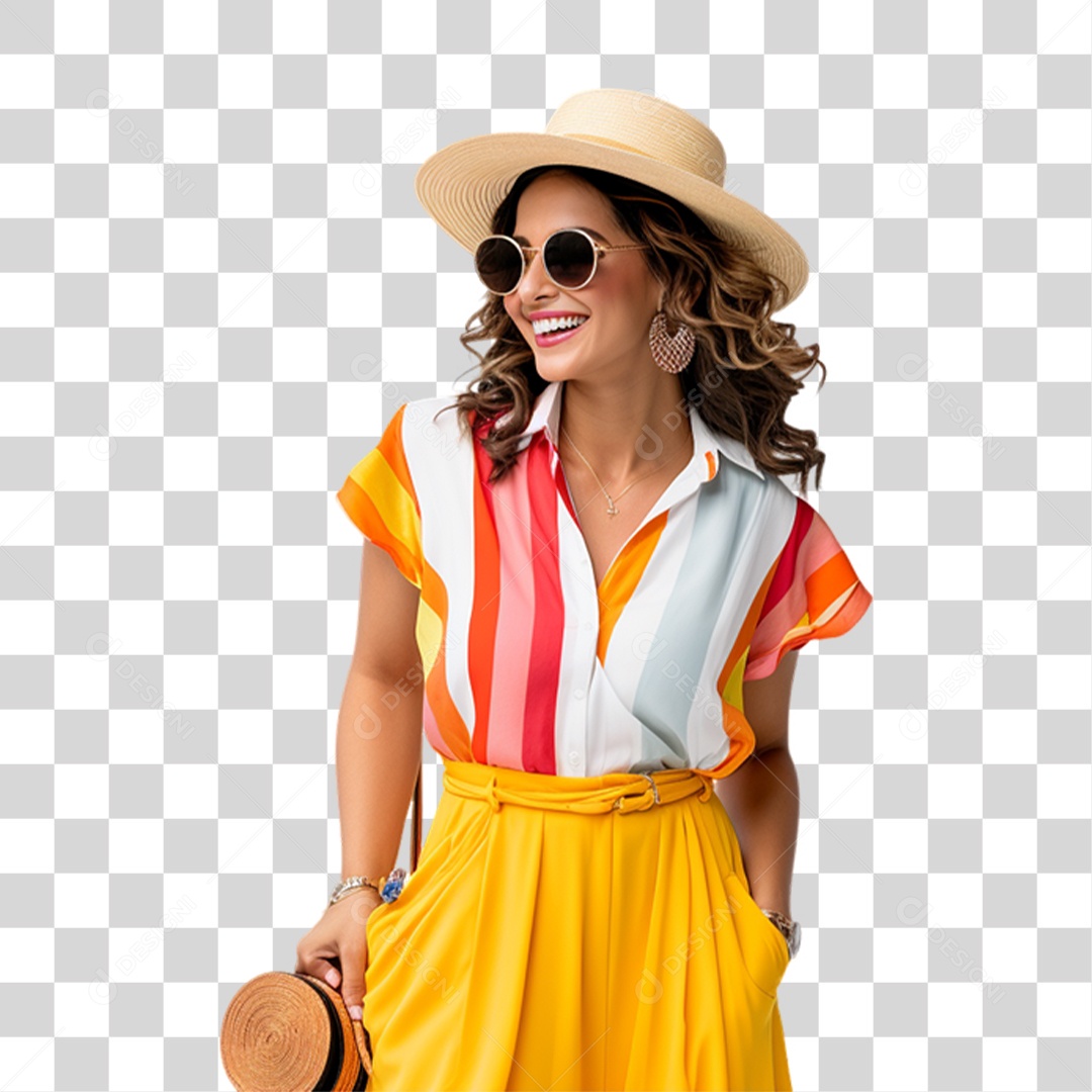 Mulher Curtindo Verão Férias PNG Transparente