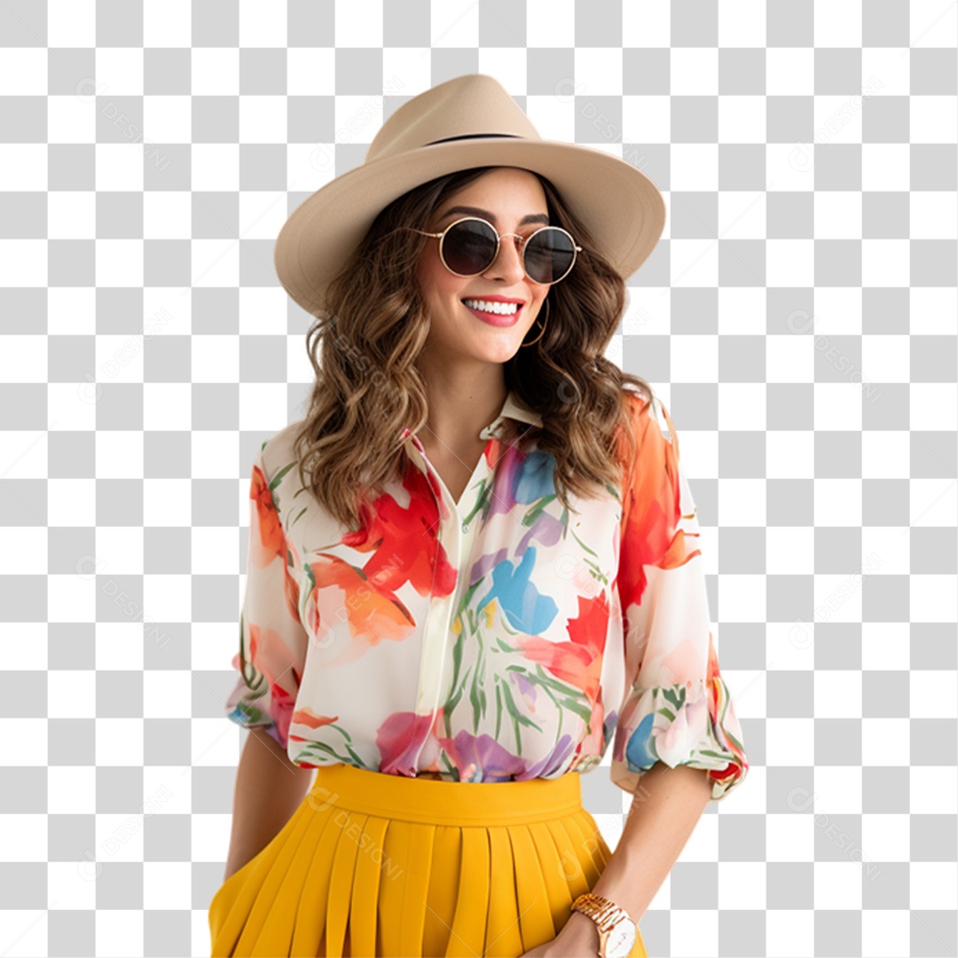 Mulher Curtindo Verão Férias PNG Transparente