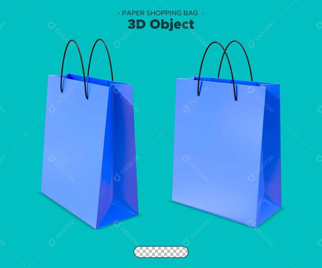 Sacolas de Compras Elemento 3D para Composição PSD