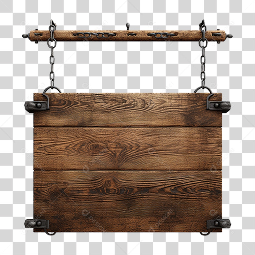 Placa de Madeira Medieval PNG Transparente