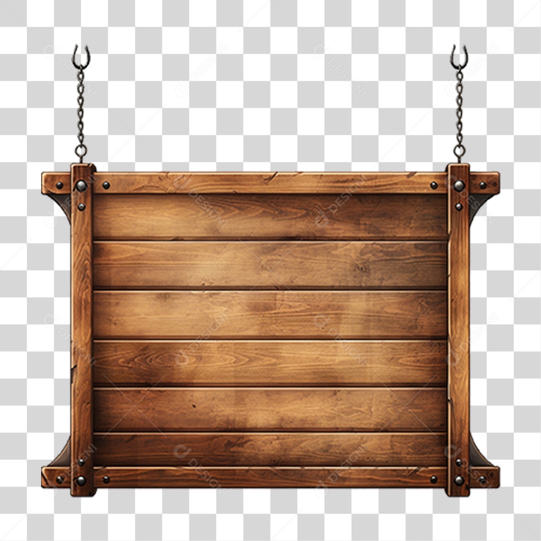 Placa de Madeira Medieval PNG Transparente