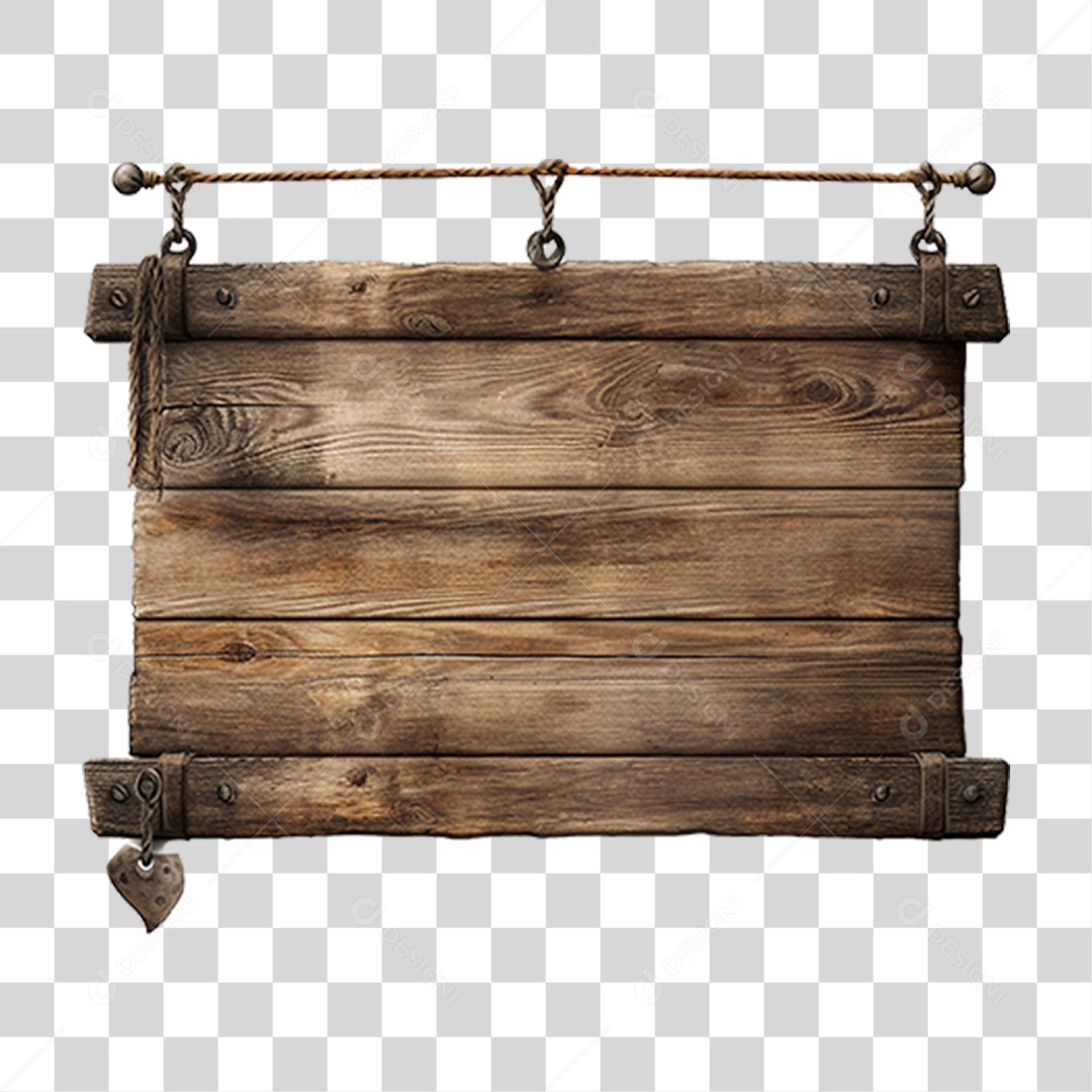 Placa de Madeira Medieval PNG Transparente