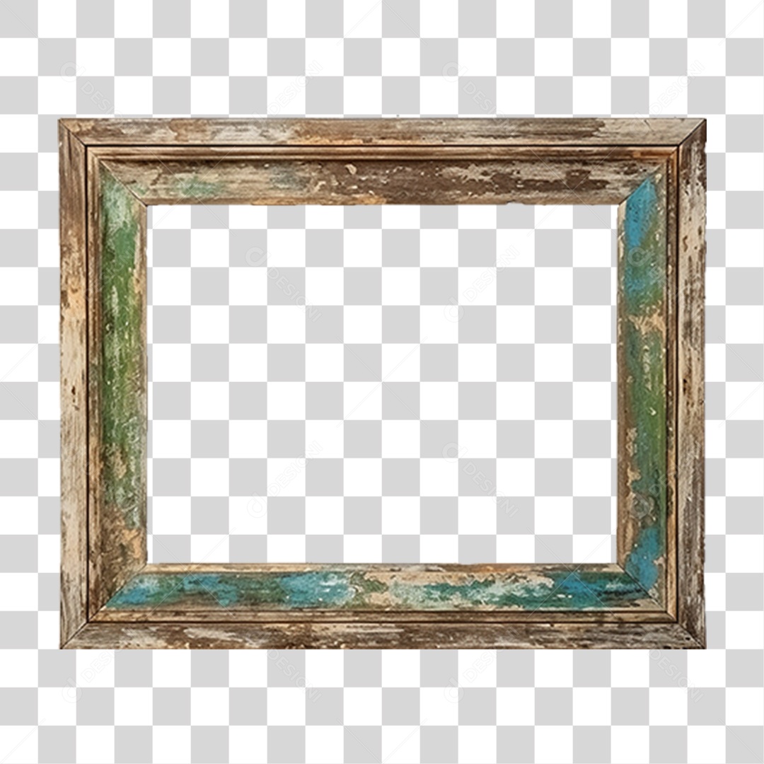 Moldura de Madeira Rústica PNG Transparente