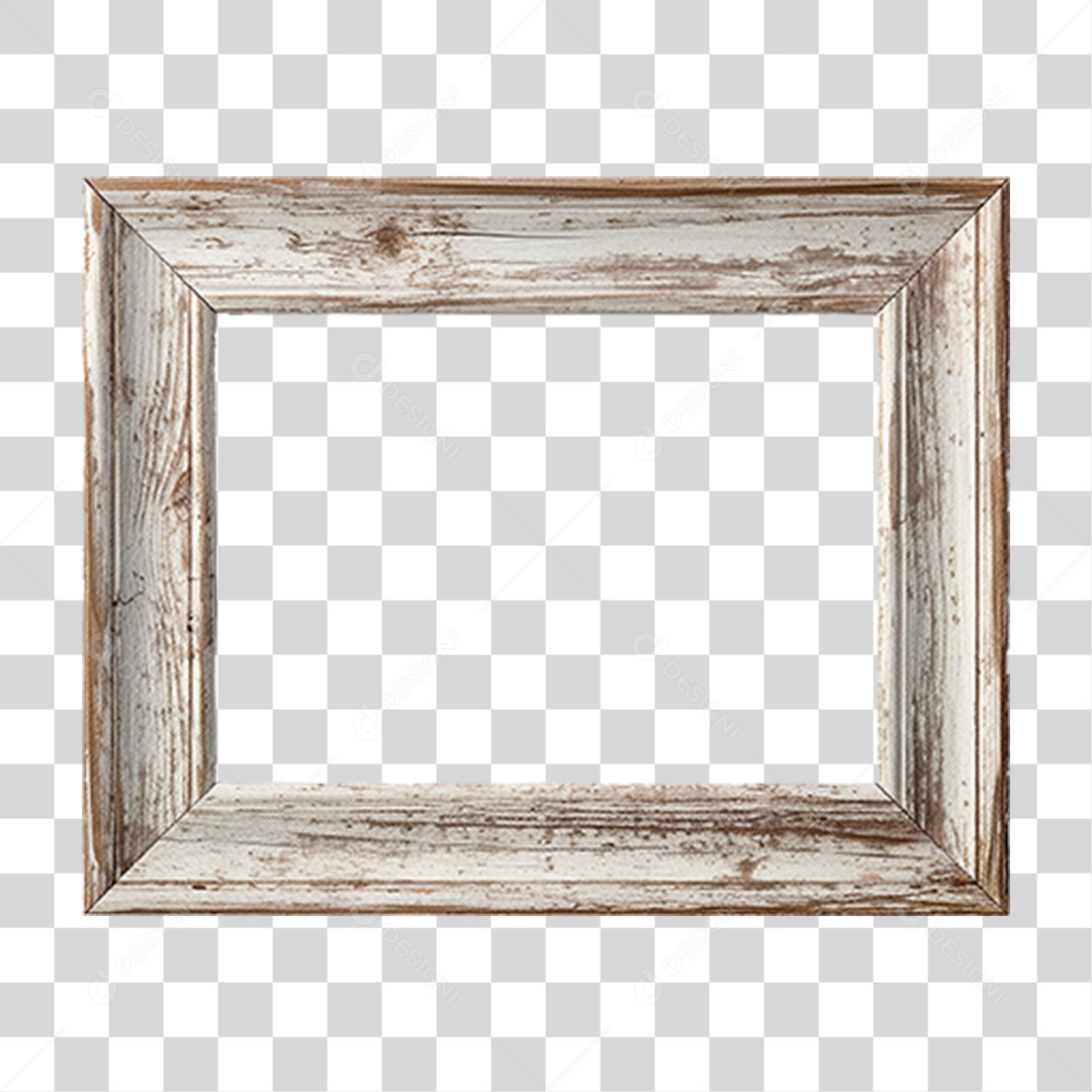 Moldura de Madeira Rústica PNG Transparente