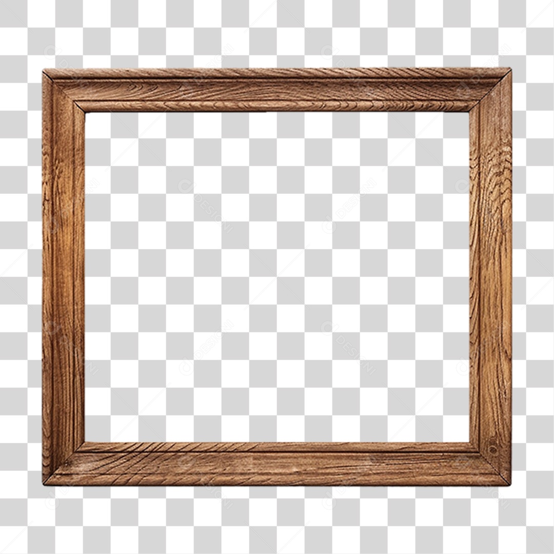 Moldura de Madeira Rústica PNG Transparente