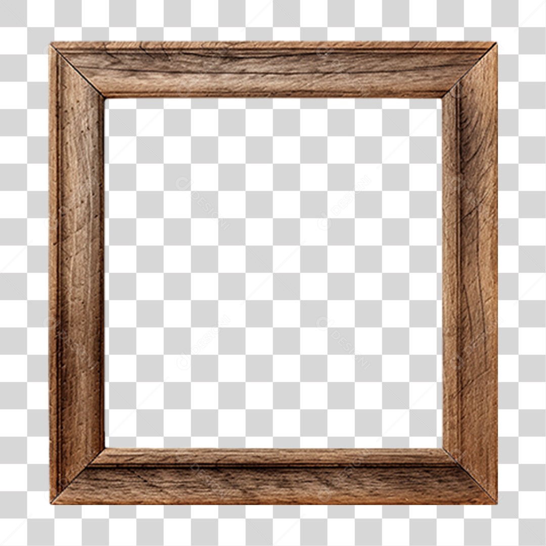 Moldura de Madeira Rústica PNG Transparente