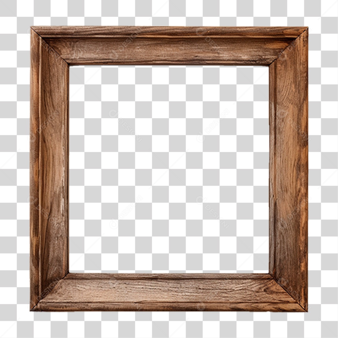 Moldura de Madeira Rústica PNG Transparente