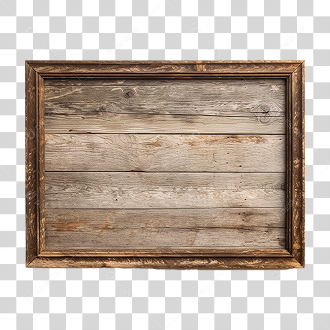 Moldura de Madeira Rústica PNG Transparente