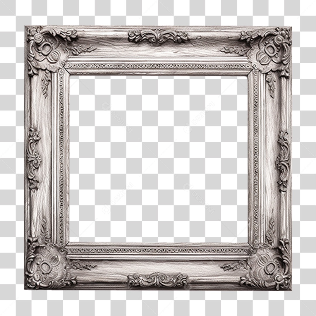 Moldura de Madeira Rústica PNG Transparente