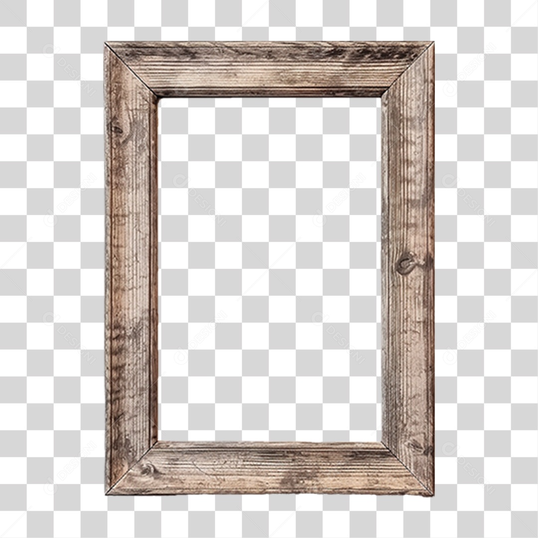 Transparent PNG Rustic Wooden Frame
