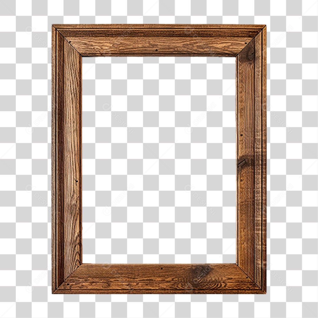 Moldura de Madeira Rústica PNG Transparente