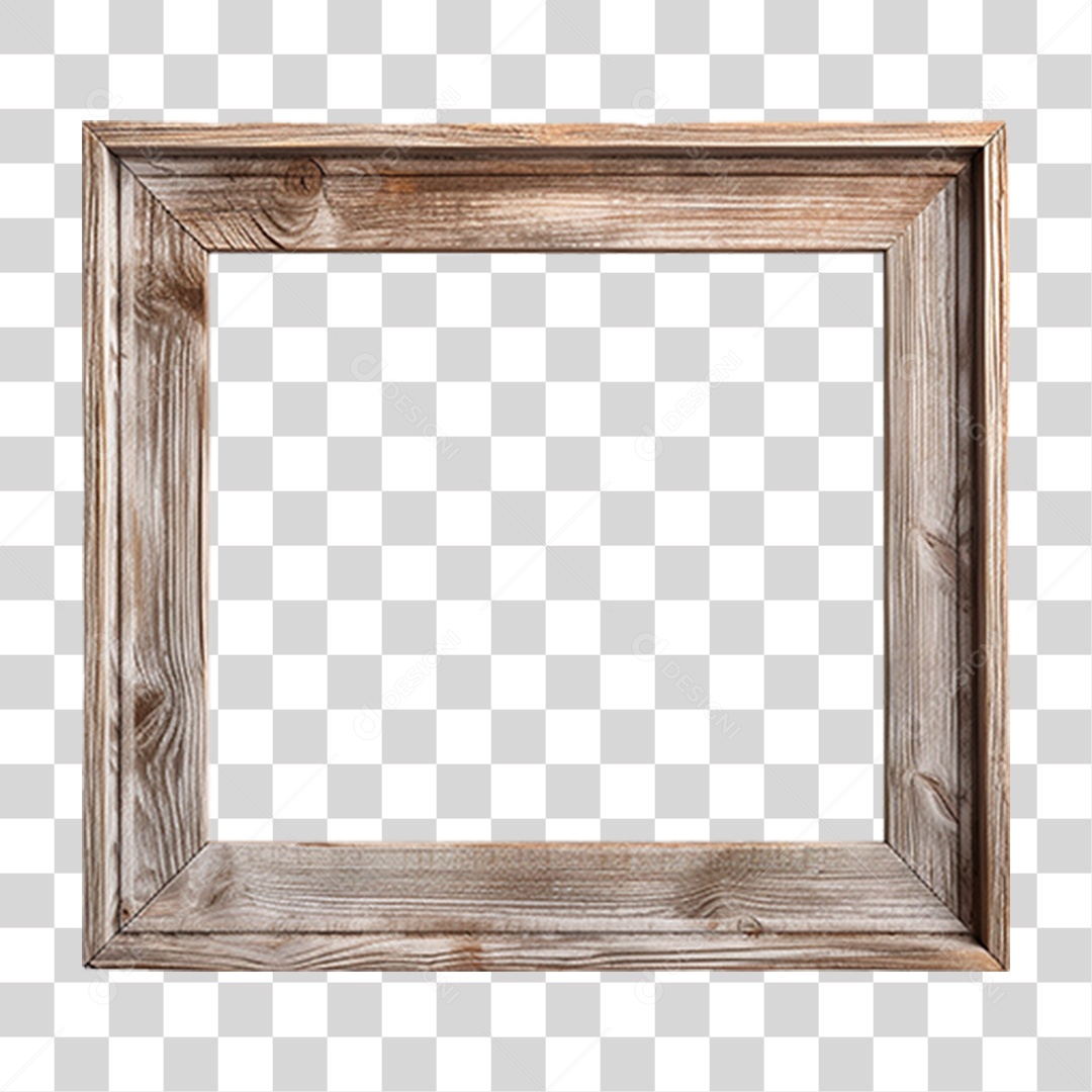 Moldura de Madeira Rústica PNG Transparente