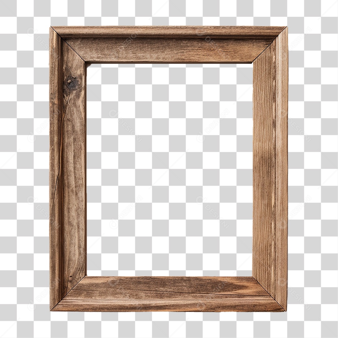 Moldura de Madeira Rústica PNG Transparente