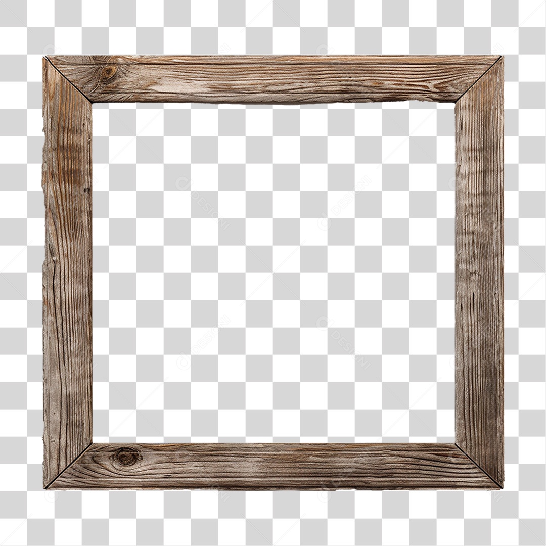 Moldura de Madeira Rústica PNG Transparente