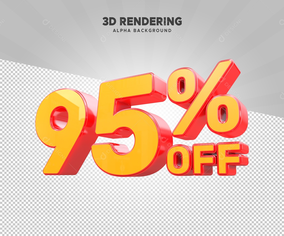 95% de Desconto no OFF Elemento 3D Laranja para Composição PSD