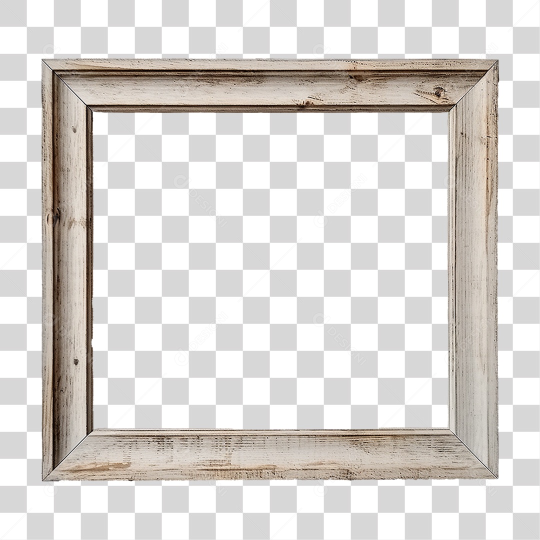 Moldura de Madeira Rústica PNG Transparente