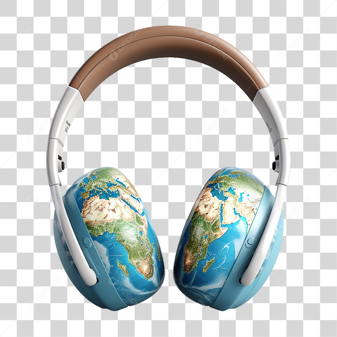 Fone de Ouvido Terra PNG Transparente