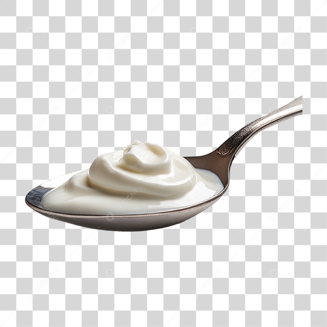 Iogurte em Colher PNG Transparente
