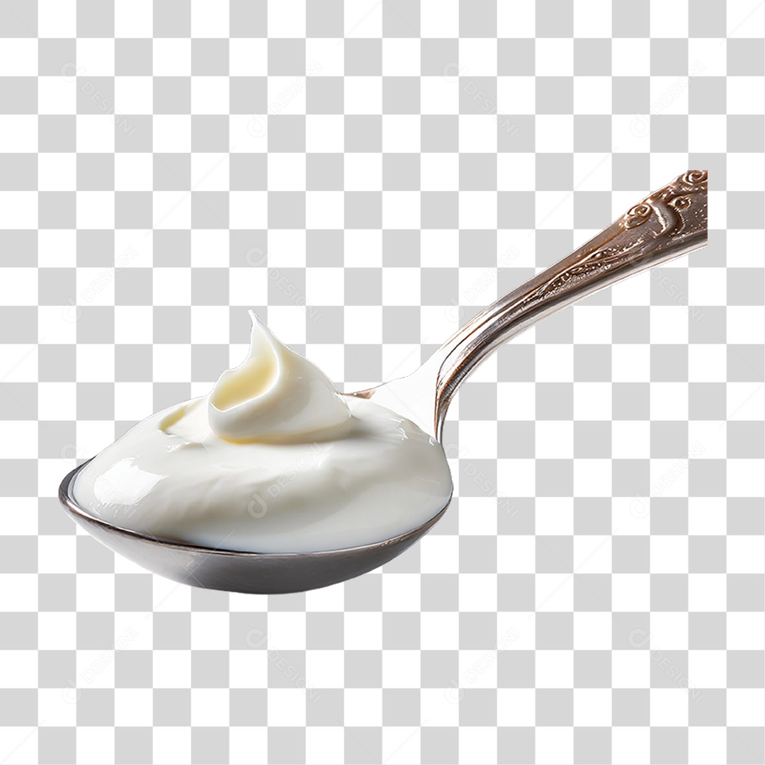 Iogurte em Colher PNG Transparente