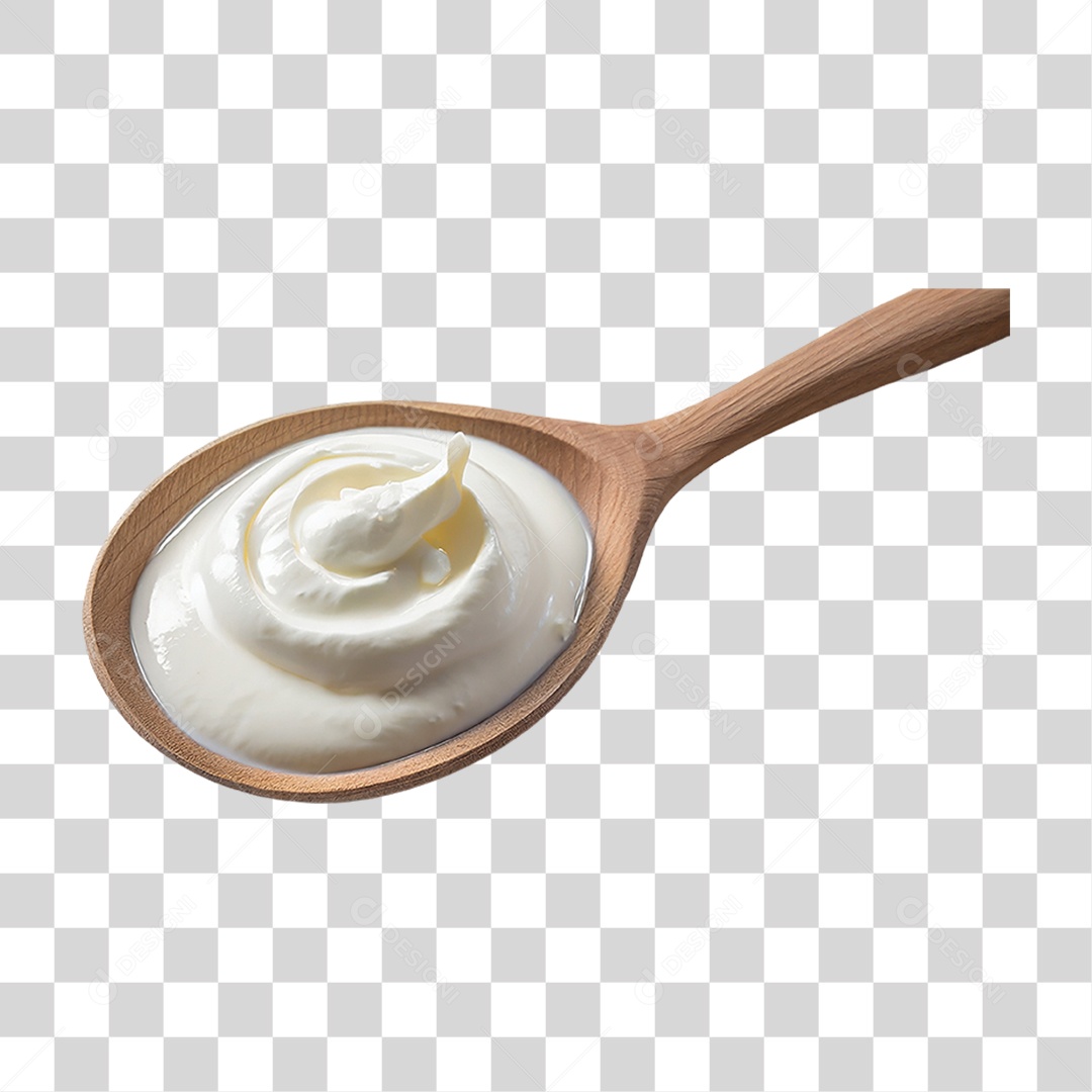 Iogurte em Colher PNG Transparente