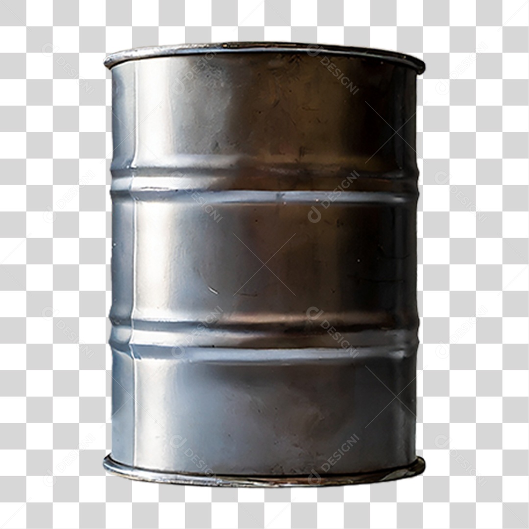 Tambor de Óleo de Metal Barril PNG Transparente