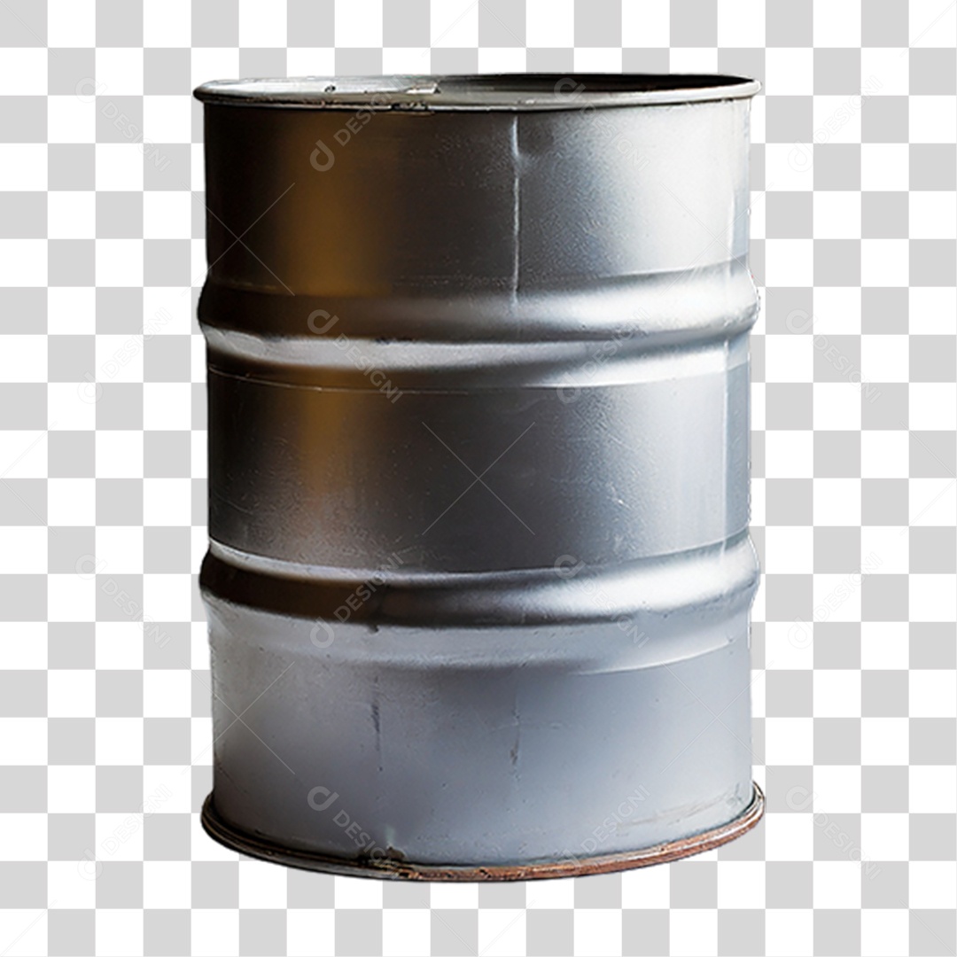Tambor de Óleo de Metal Barril PNG Transparente