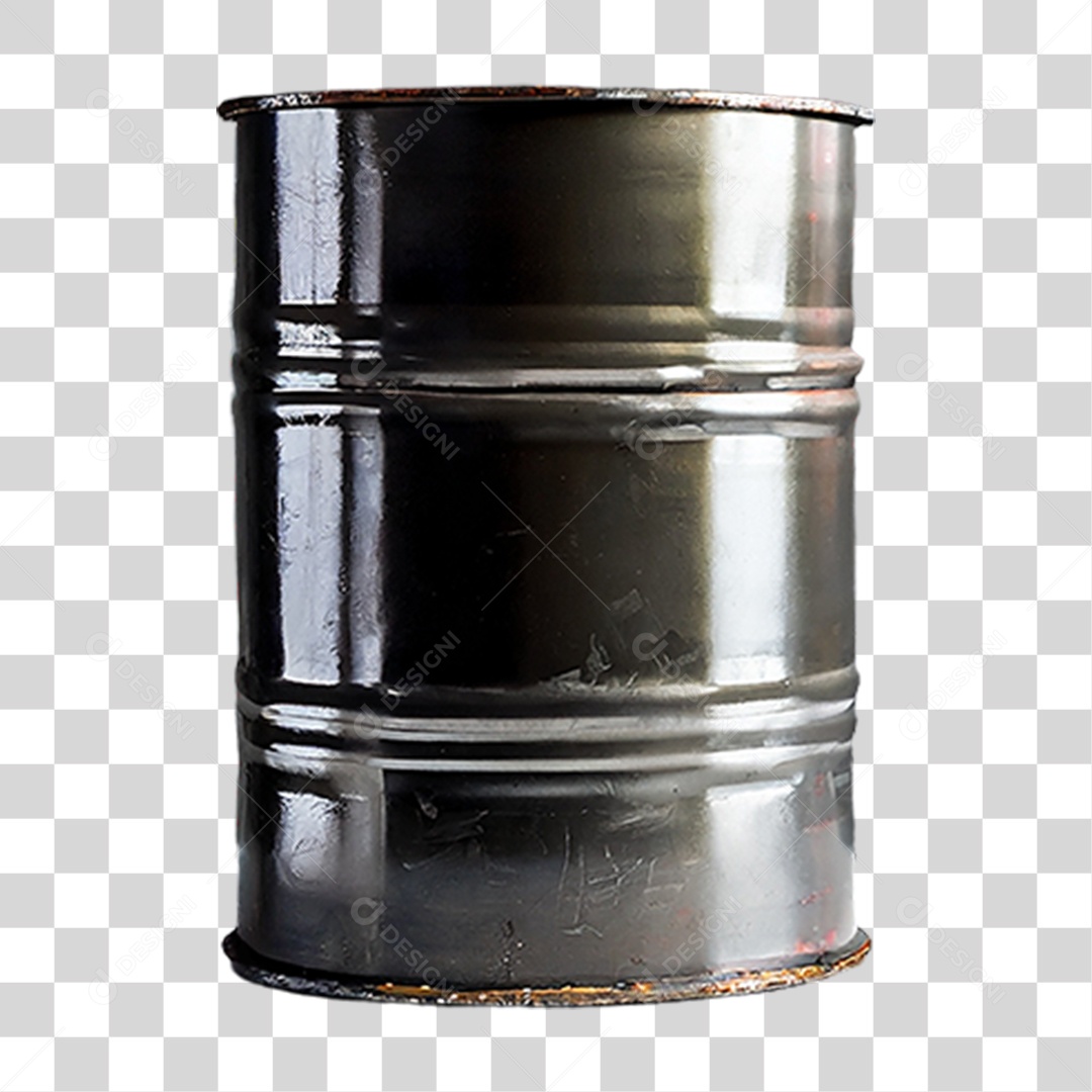 Tambor de Óleo de Metal Barril PNG Transparente