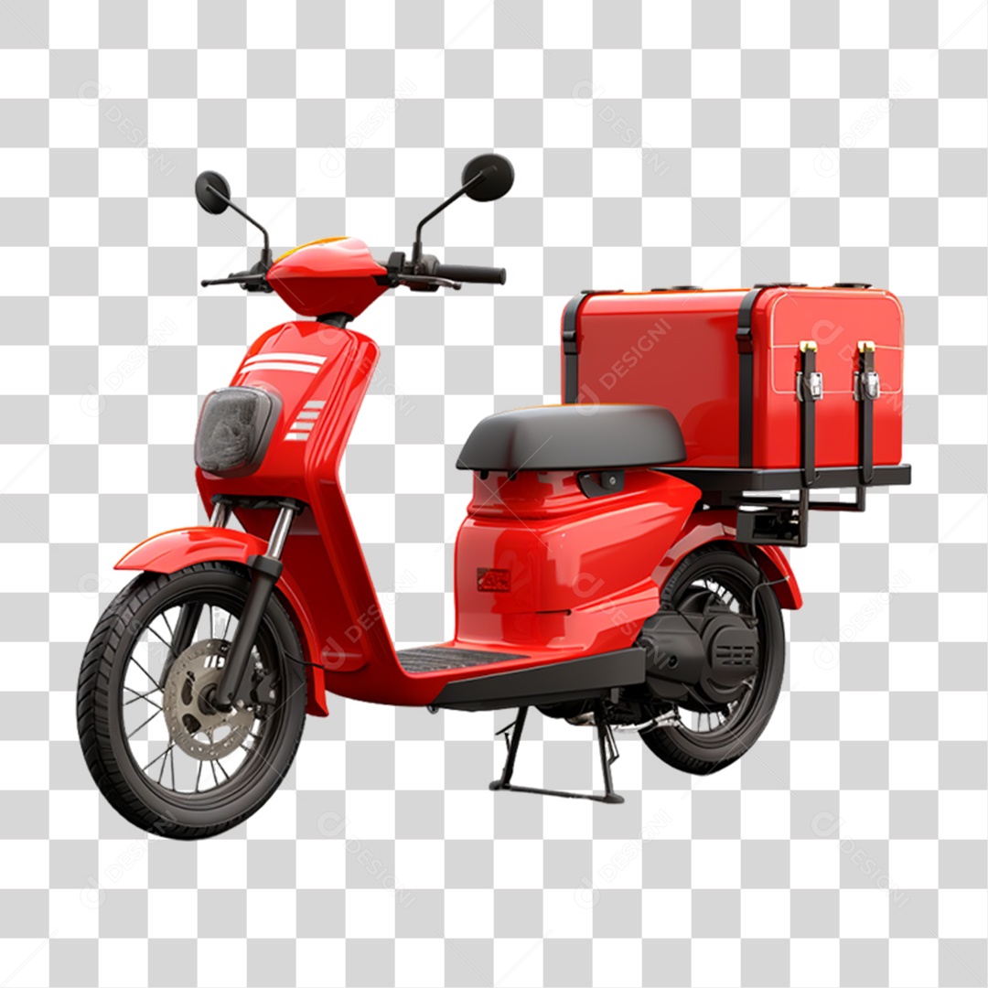 Moto de Entregas Delivery PNG Transparente