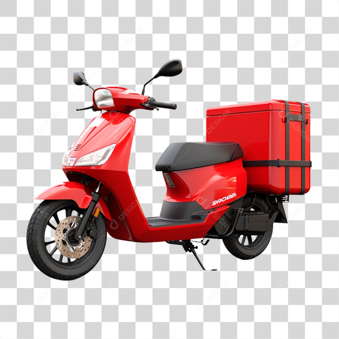 Moto de Entregas Delivery PNG Transparente