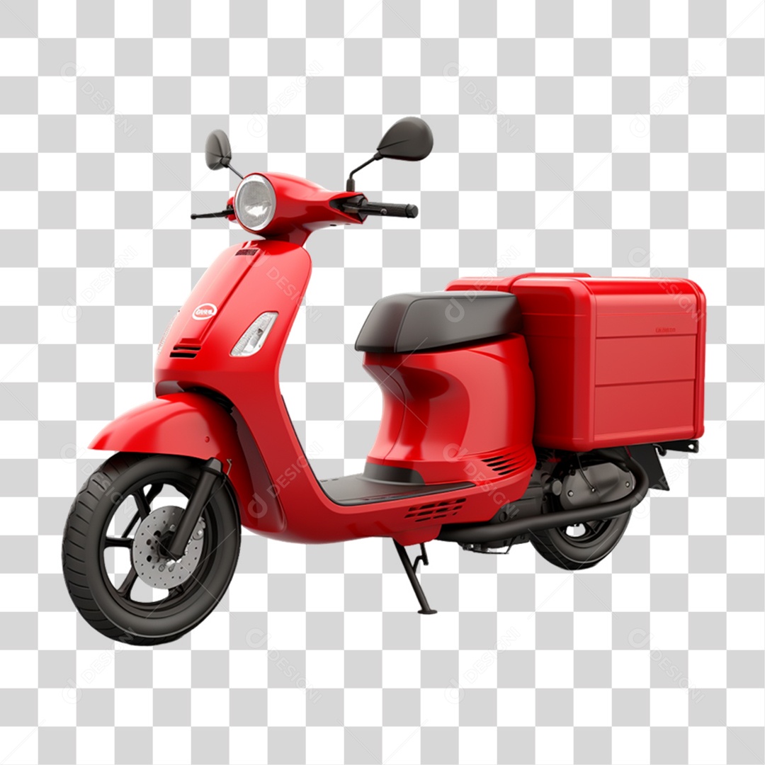 Moto de Entregas Delivery PNG Transparente
