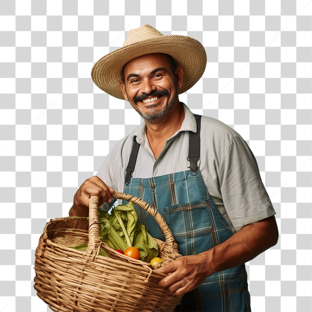 Fazendeiro Colheita PNG Transparente