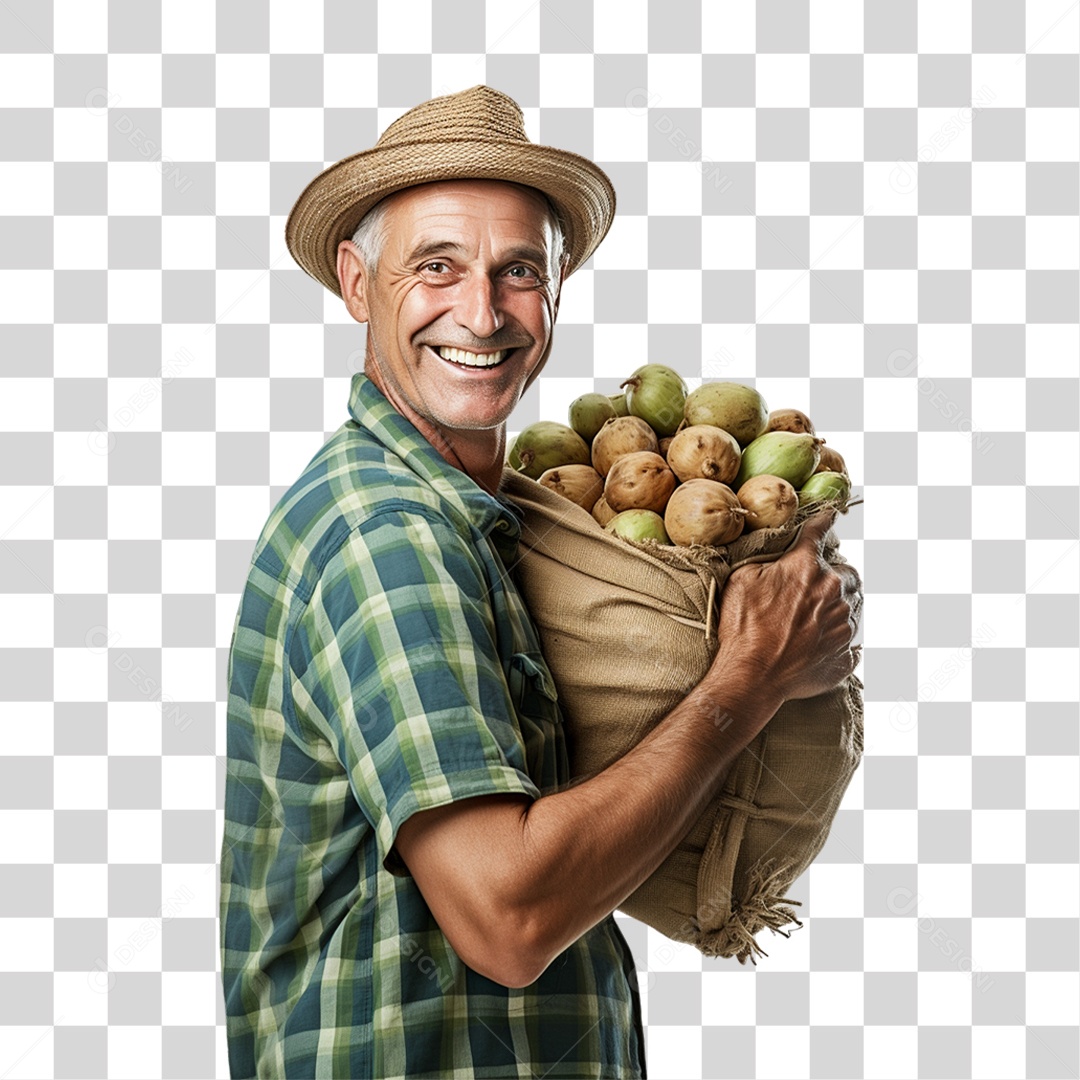 Fazendeiro Colheita PNG Transparente