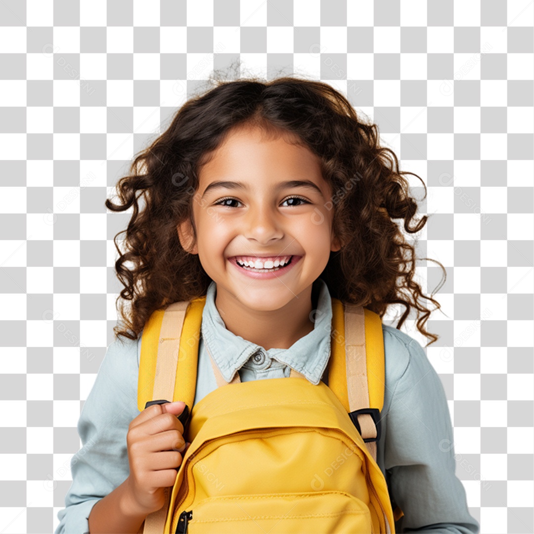 Criança com Bolsa Para Volta ás Aulas PNG Transparente