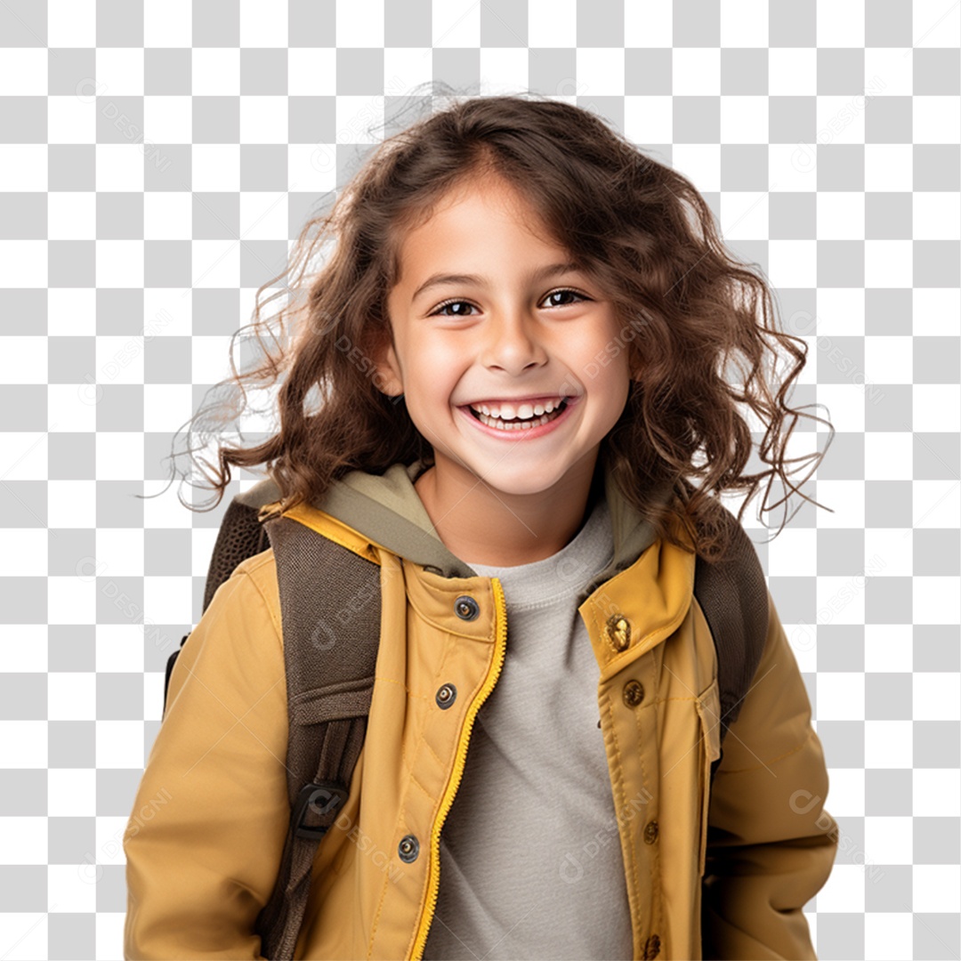 Criança com Bolsa Para Volta ás Aulas PNG Transparente