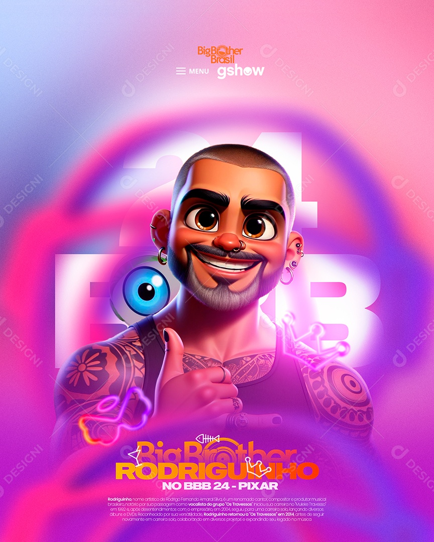 Story Big Brother Rodriguinho Social Media PSD Editável