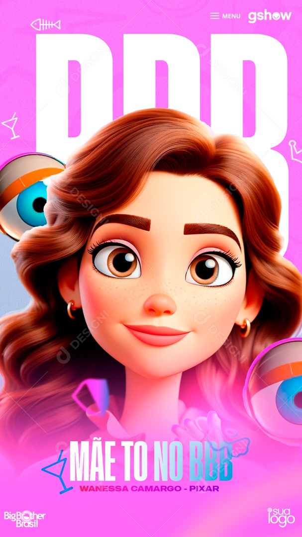 Social Media Story Mãe To No BBB Big Brother Brasil PSD Editável