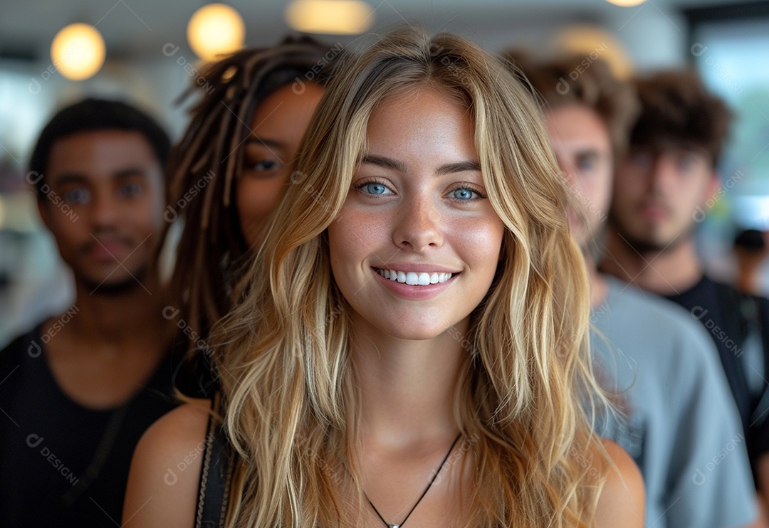 Grupo jovem e diversificado de pessoas tomando café e relaxando após o trabalho no escritório da empresa de marketing