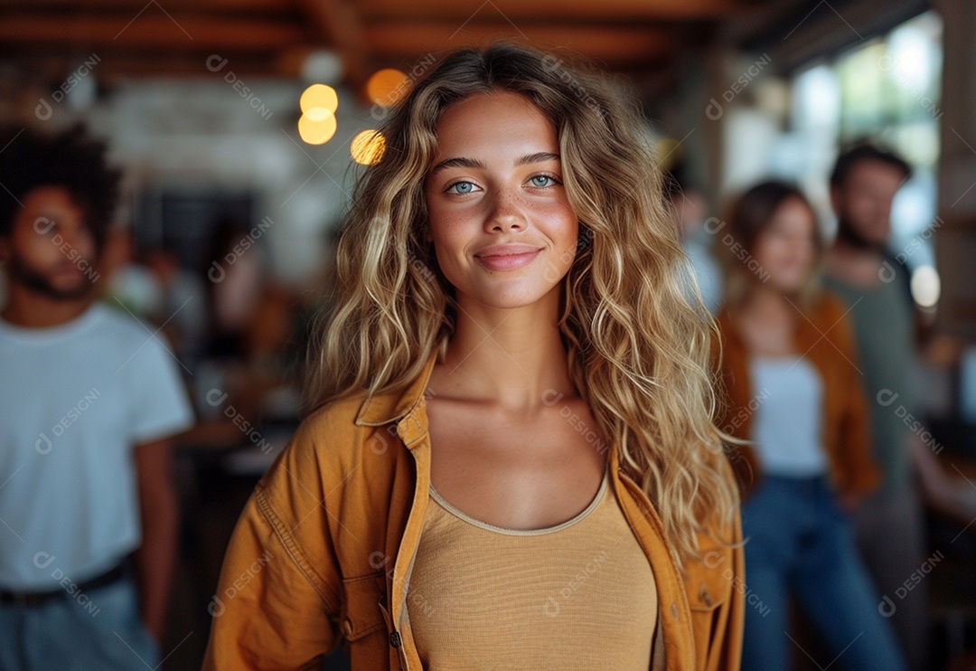 Grupo jovem e diversificado de pessoas tomando café e relaxando após o trabalho no escritório da empresa de marketing