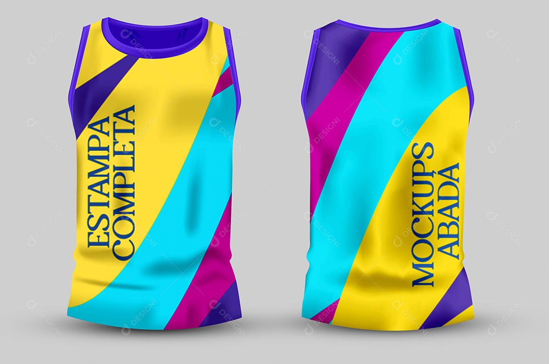 Modelo de Abadá de Carnaval Mockup PSD Editável