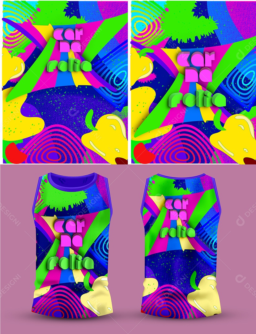 Modelo de Abadá de Carnaval Folia AI